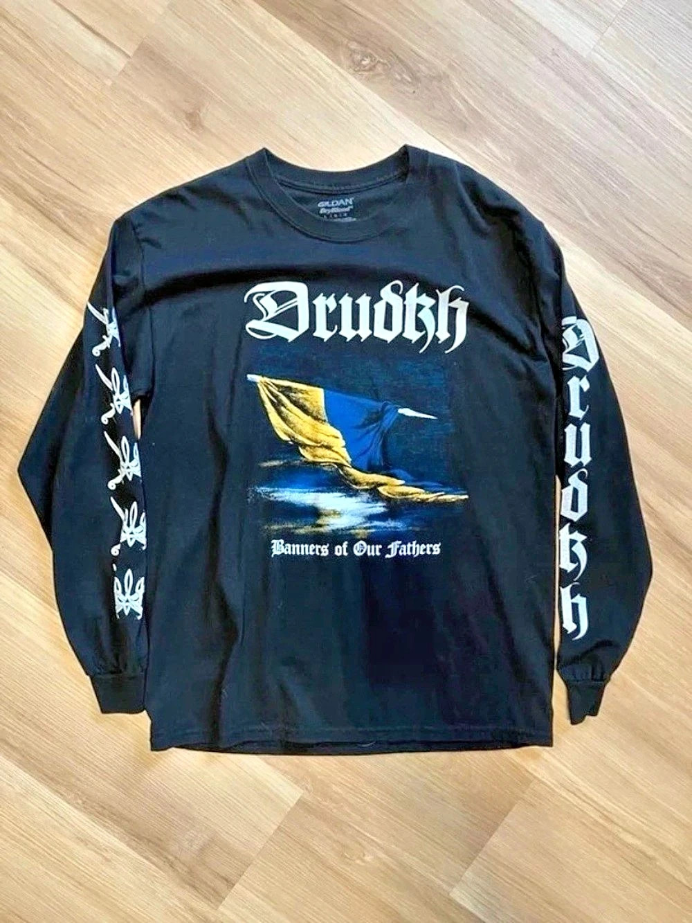 Drudkh Long Sleeve Graphic Tee in Black Size Large Black Metal